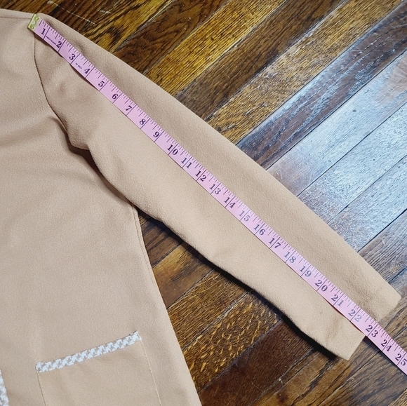 Vintage 60s 70s Mid Century Brown Houndstooth Trim Jacket Mod Retro - Picture 10 of 13